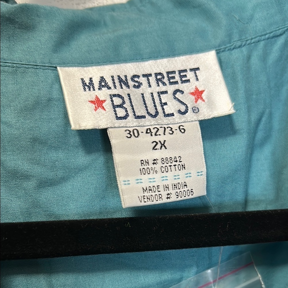 Teal Button Down Shirt - Picture 2 of 7
